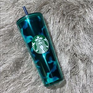 LAST ONE* Starbucks New blue teal tortoise tumbler